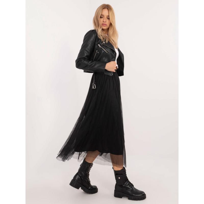 Fekete tüllszoknya béléssel