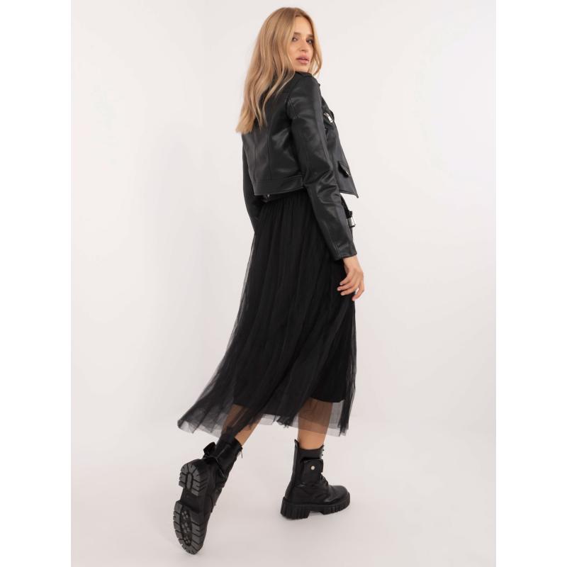 Fekete tüllszoknya béléssel