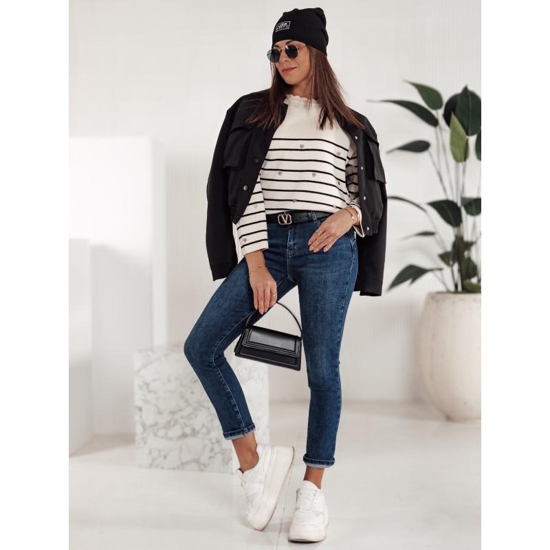 Dámské džínové kalhoty BEVINO tmavě modré