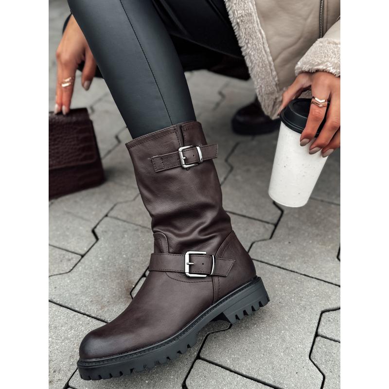 Dámské krátké kozačky WORKENNA hnědé