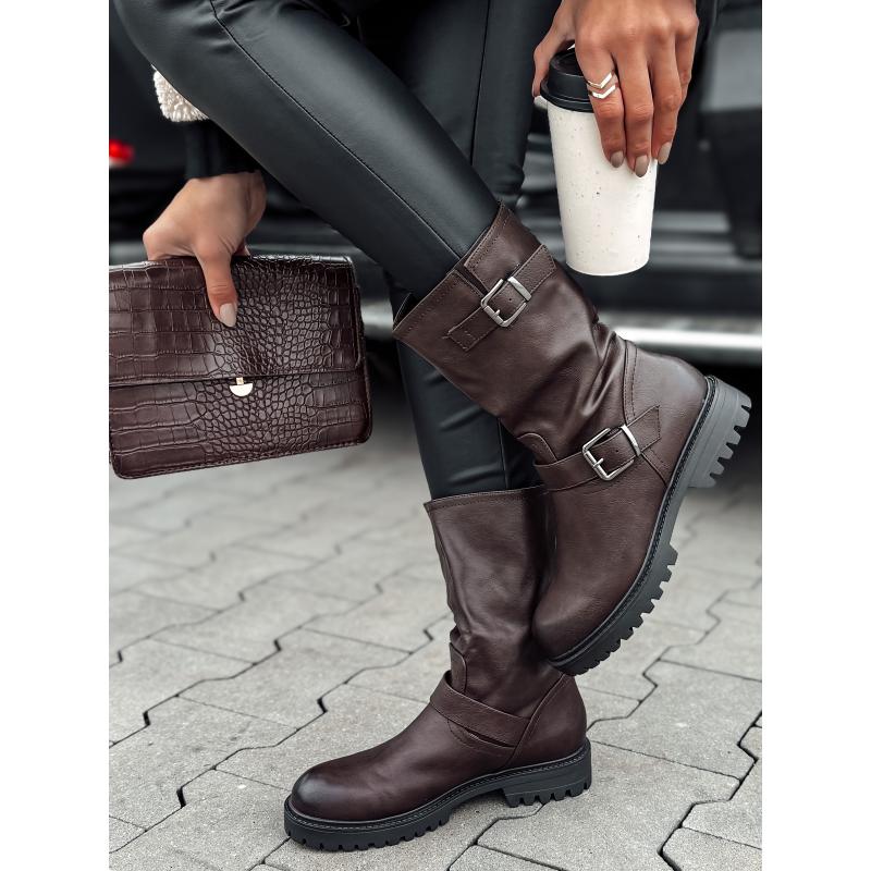 Dámské krátké kozačky WORKENNA hnědé