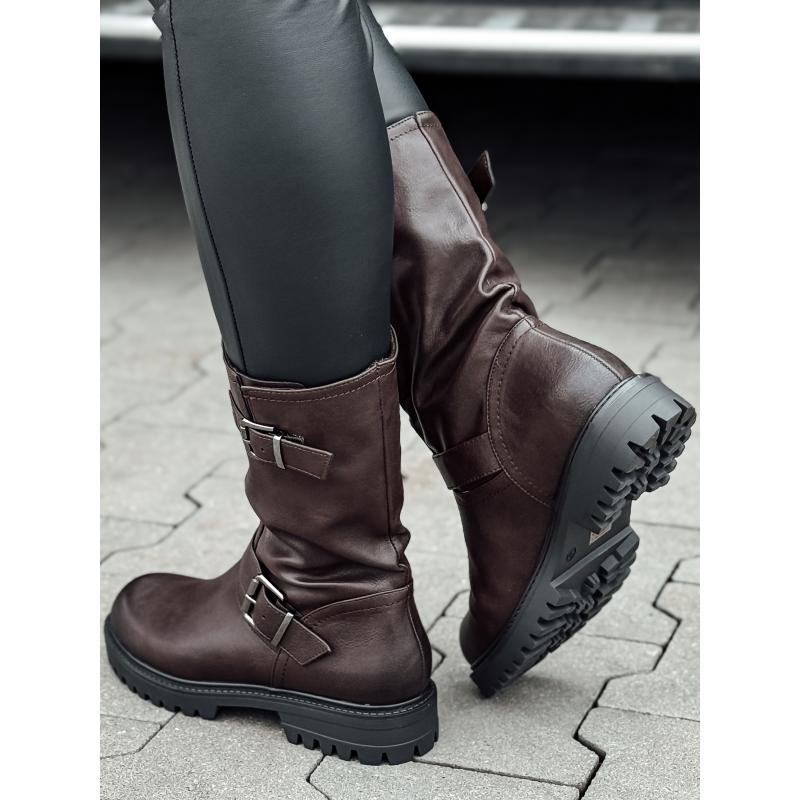 Dámské krátké kozačky WORKENNA hnědé