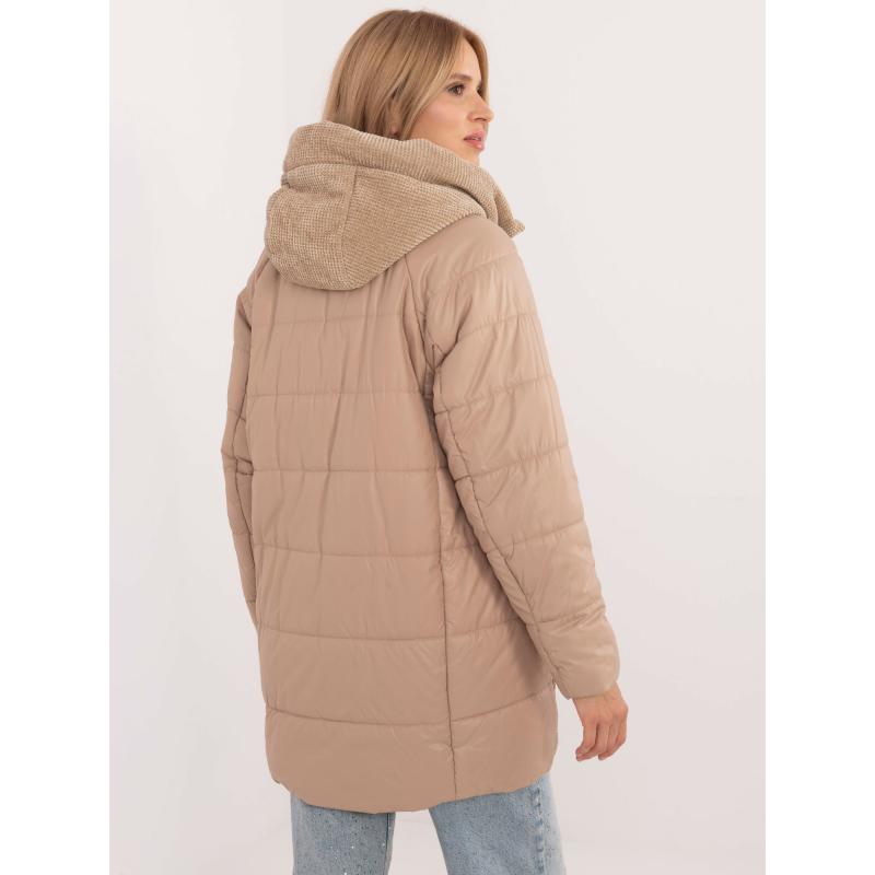 Kaméleonszínű átmeneti kabát kordbársony betétekkel