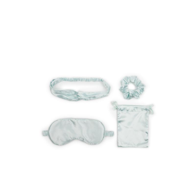 Modrý dámský set doplňků na spaní v dárkové krabičce