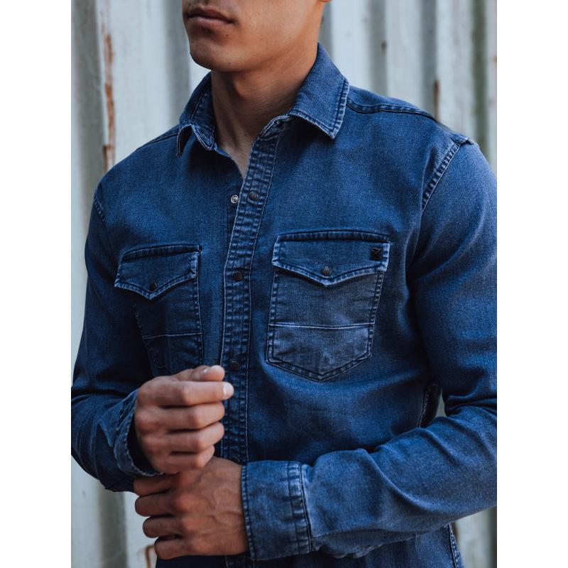 Pánská džínová košile modrá