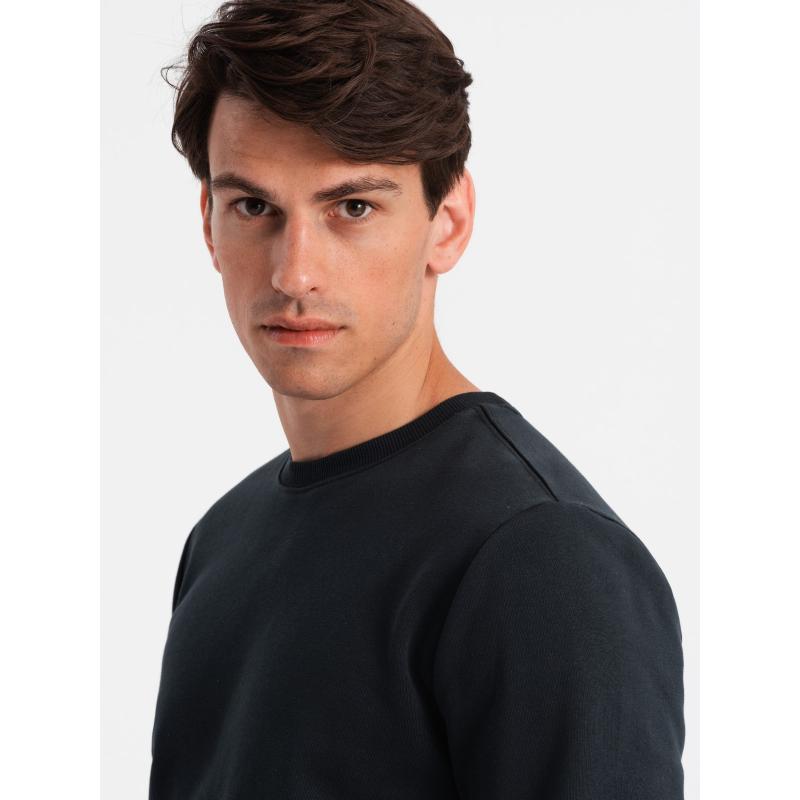 Pánská bavlněná tepláková souprava BASIC rozepínací mikina + tepláky - černá barva