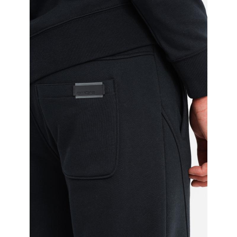 Pánská bavlněná tepláková souprava BASIC rozepínací mikina + tepláky - černá barva