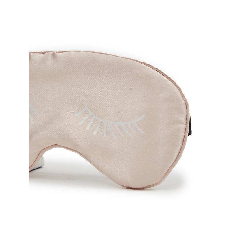 Béžová dámská maska na spaní v dárkové krabičce