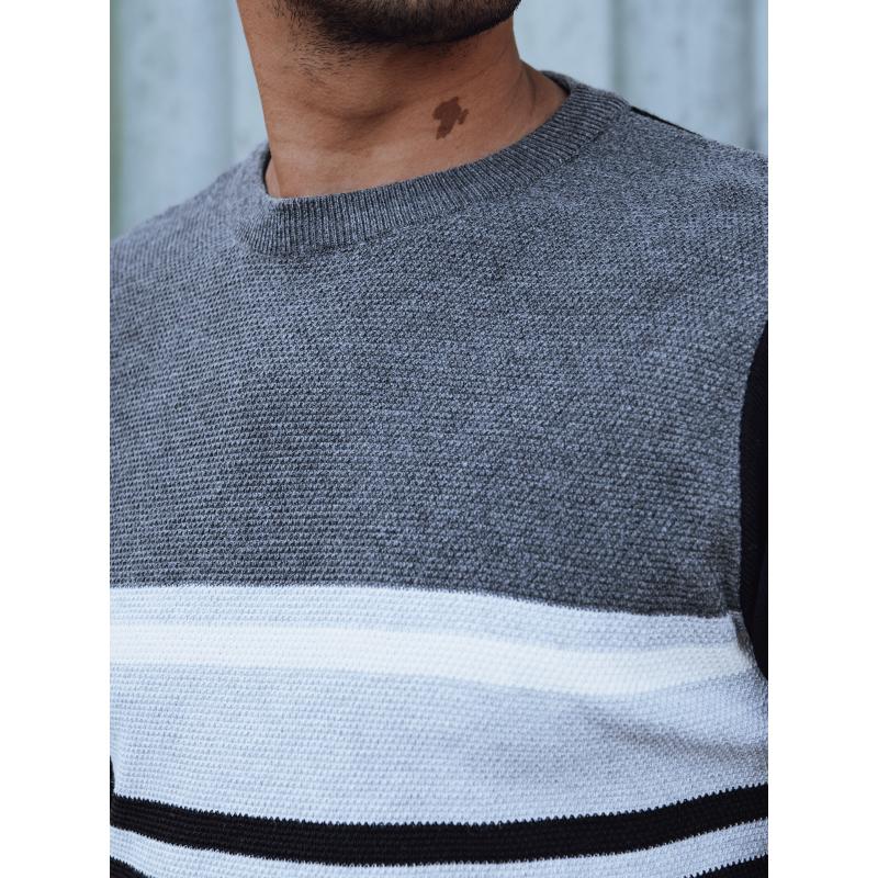 Pánský šedočerný svetr