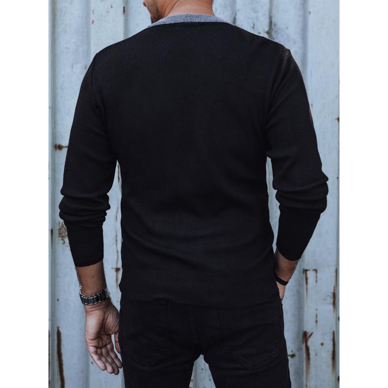 Pánský šedočerný svetr