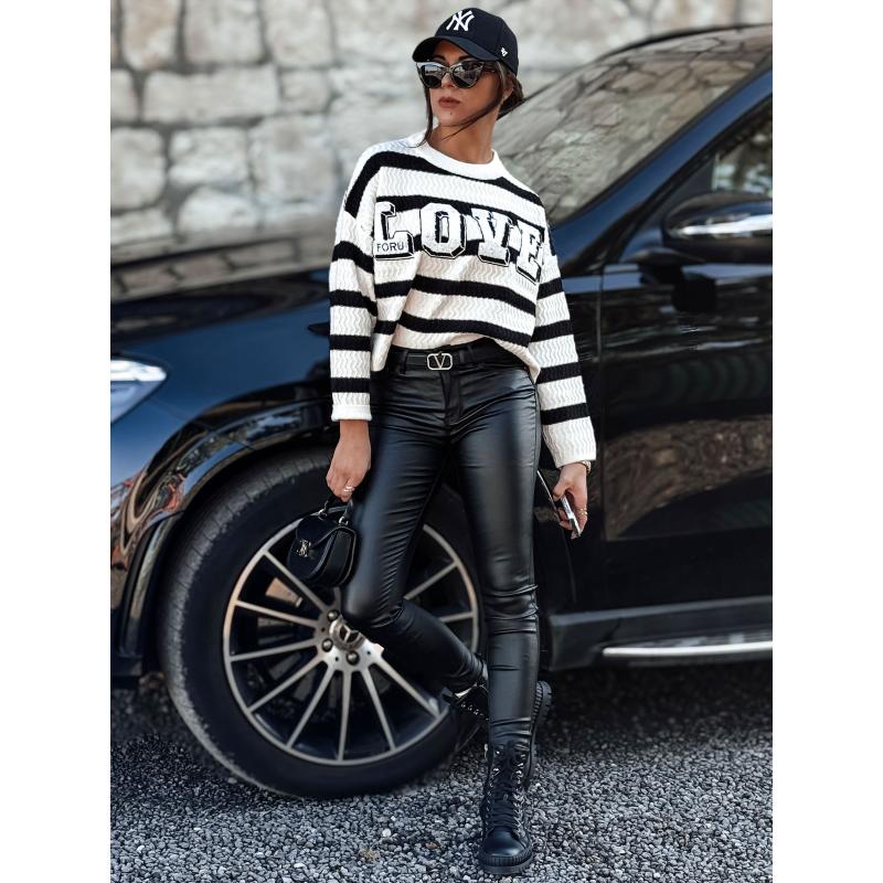 Dámské kalhoty GLOSSTEP voskované černé