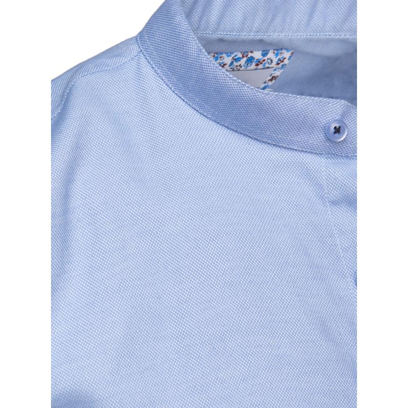 Pánská neformální košile se stojáčkem modrá