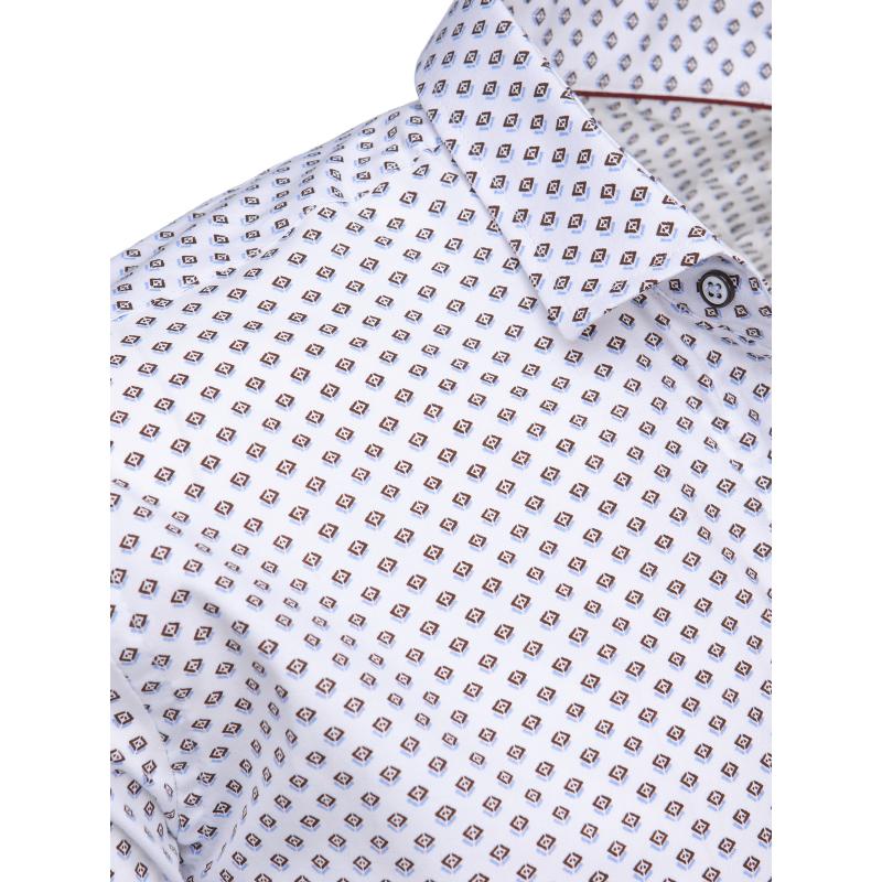 Pánská neformální košile s dlouhým rukávem bílá