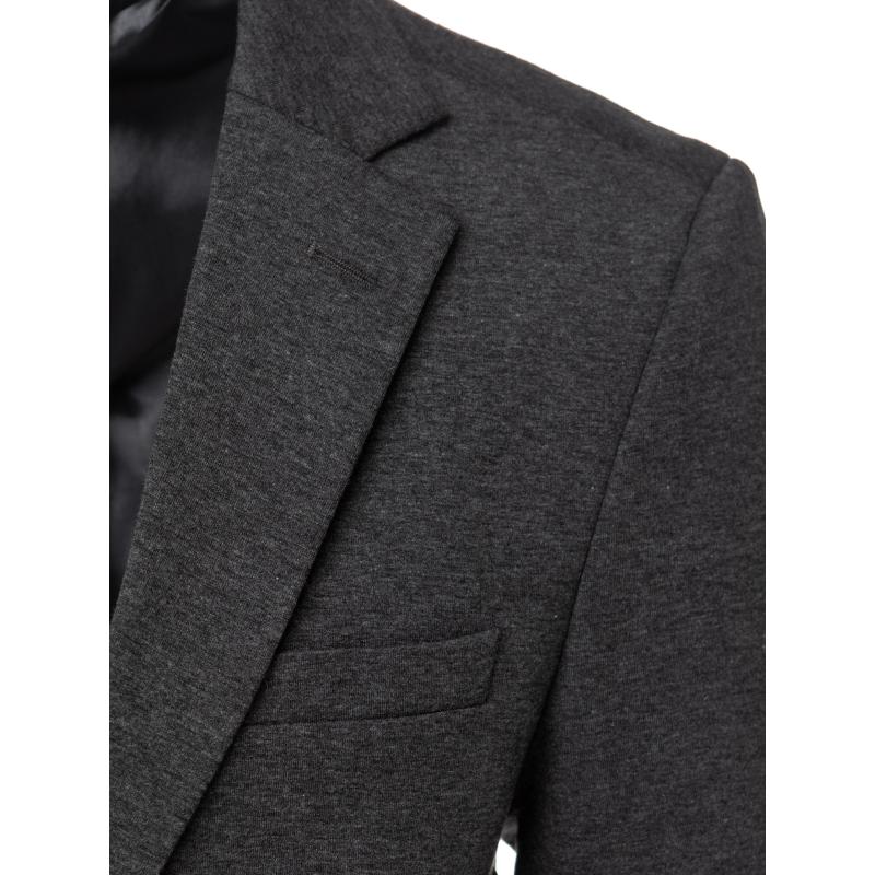 Pánské jednořadové sako šedé