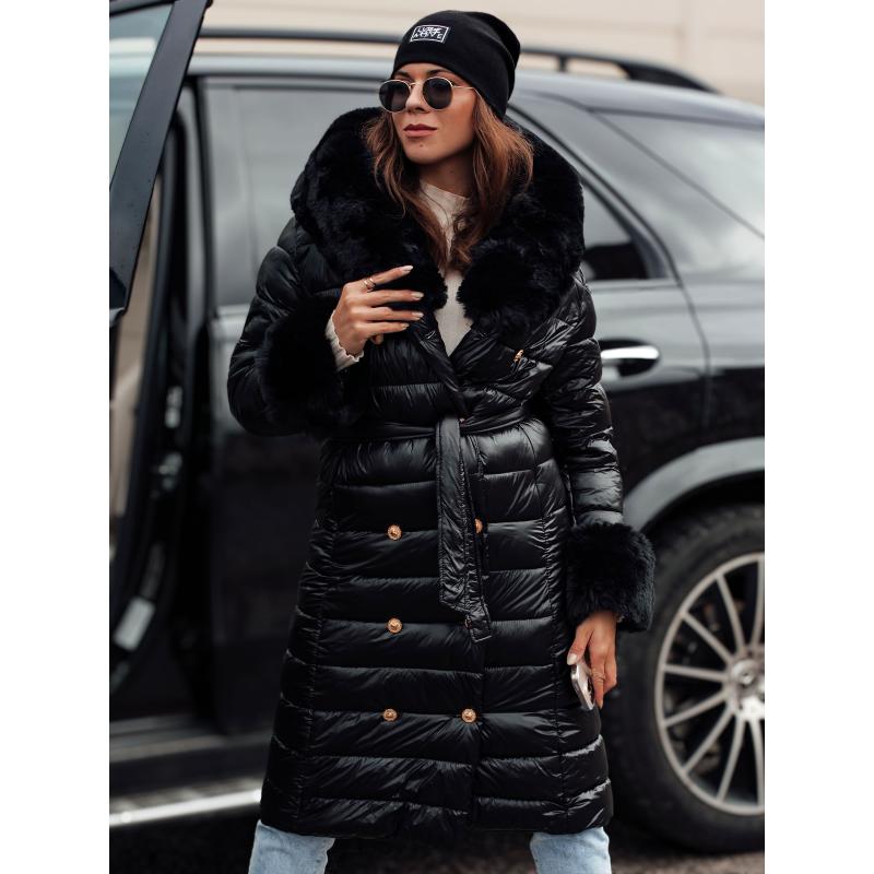 Dámský dlouhá prošívaná zimní bunda HORIZON černá
