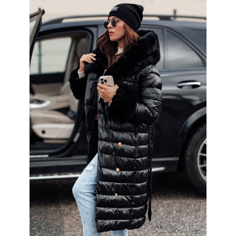 Dámský dlouhá prošívaná zimní bunda HORIZON černá