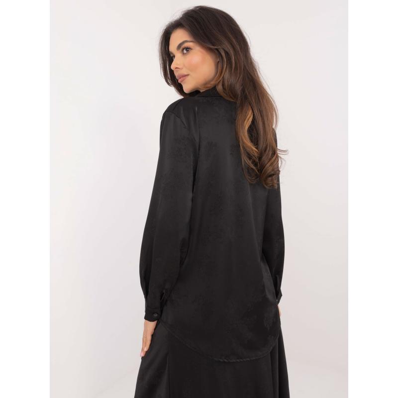 Černá elegantní košile s výšivkou