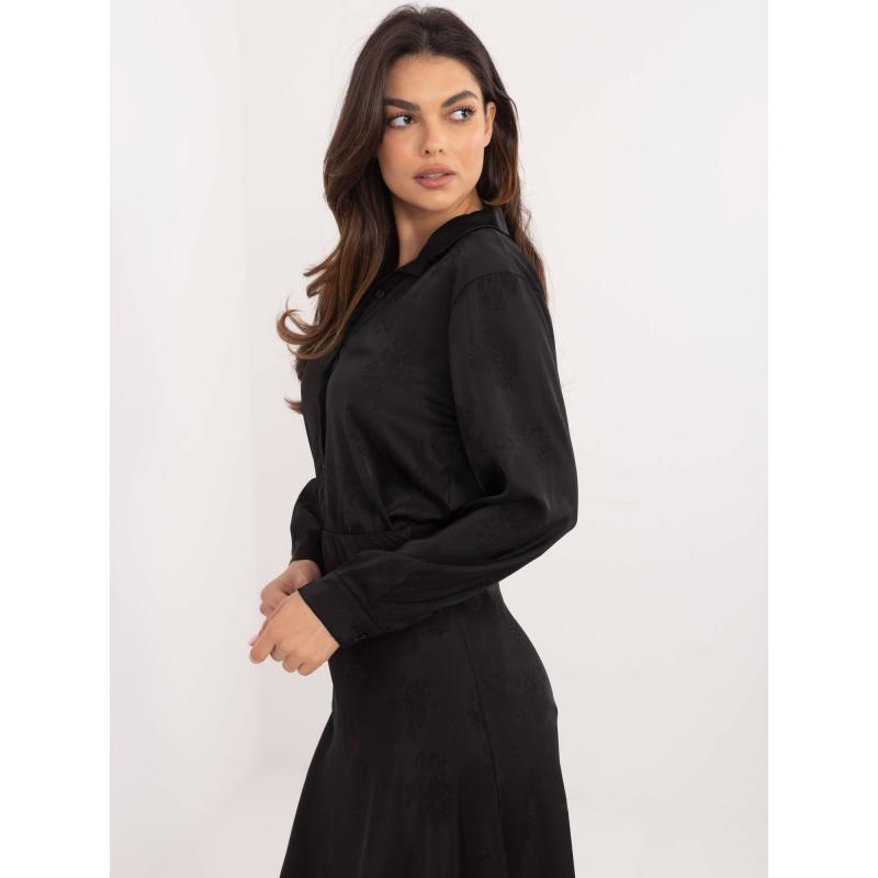 Černá elegantní košile s výšivkou