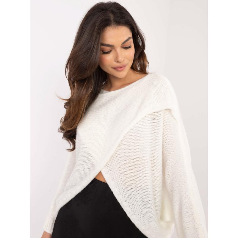 Ecru asymetrický oversize svetr OCH BELLA