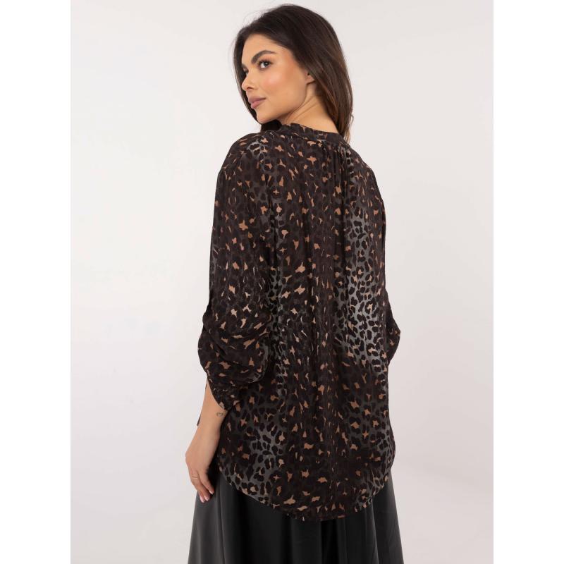 Tmavě šedá maskáčová košilová halenka OCH BELLA