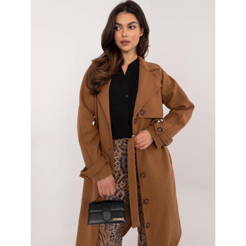 Teve színű övvel ellátott trencsén kabát OCH BELLA