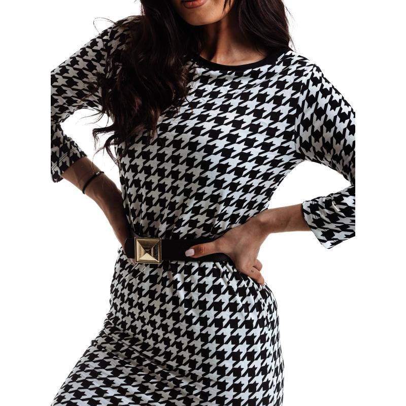 Női ruha DLR095 - fekete/fehér