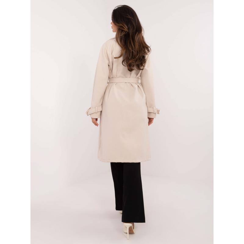 Světle béžový kabát s kapsami OCH BELLA