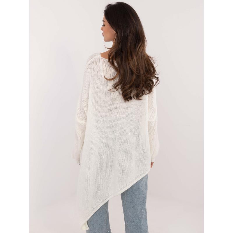 Asymetrický vlněný svetr OCH BELLA v barvě ecru