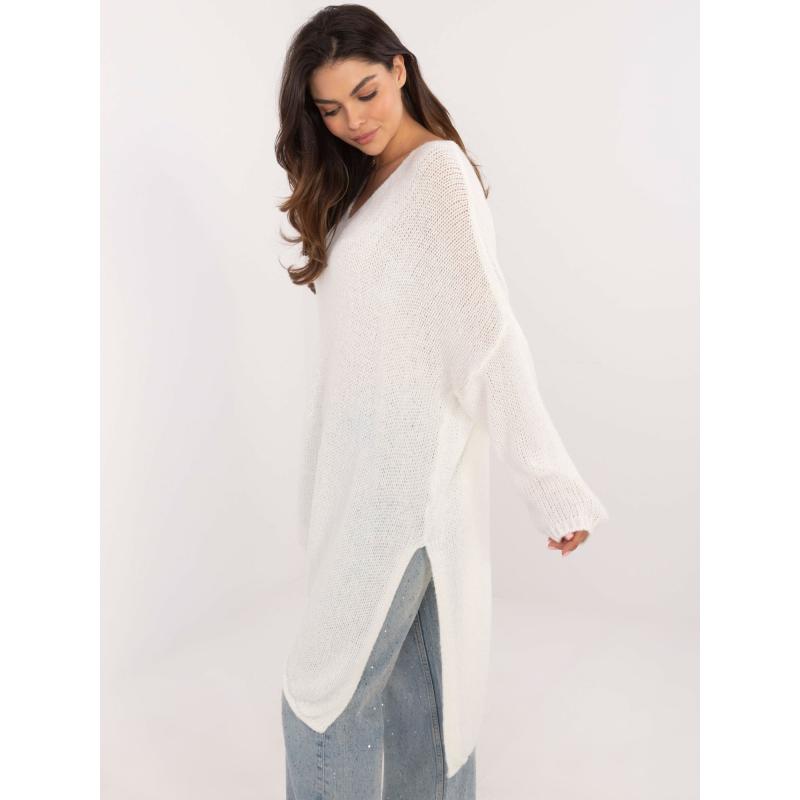 Asymetrický vlněný svetr OCH BELLA v barvě ecru