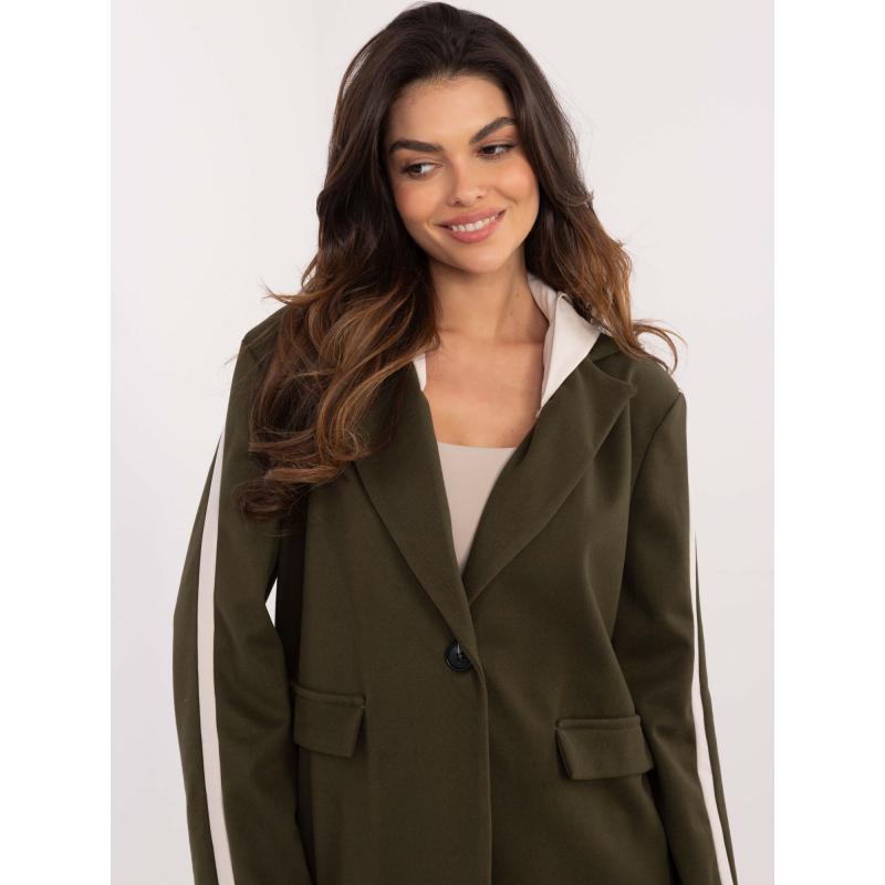 Khaki sportovní bunda s kapucí