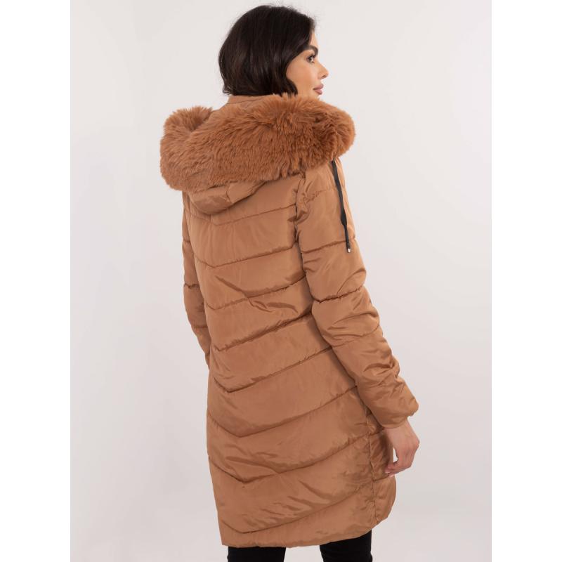 Velbloudí zimní bunda s odnímatelnou kapucí