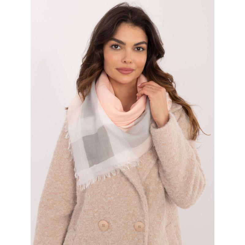 Dámská šála se střapci broskvová