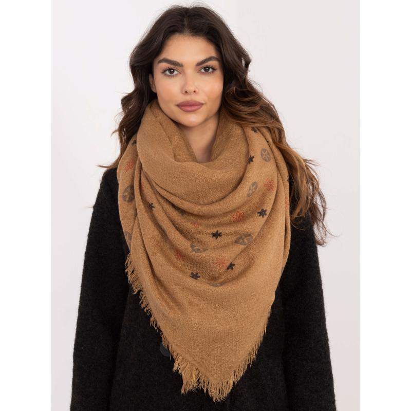 Velbloudí dámská šála s třásněmi