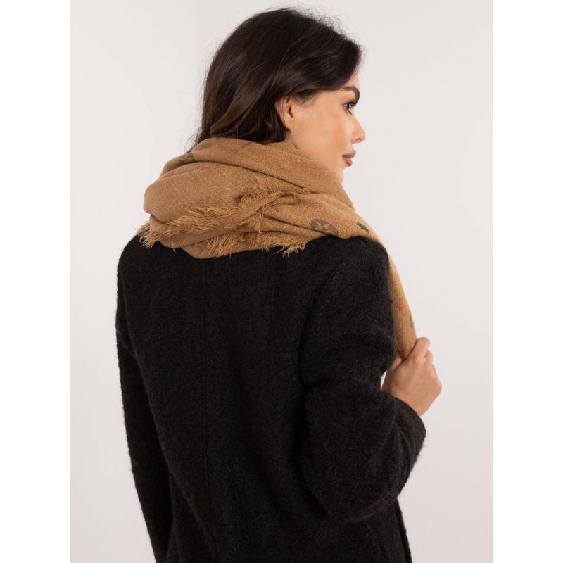 Velbloudí dámská šála s třásněmi
