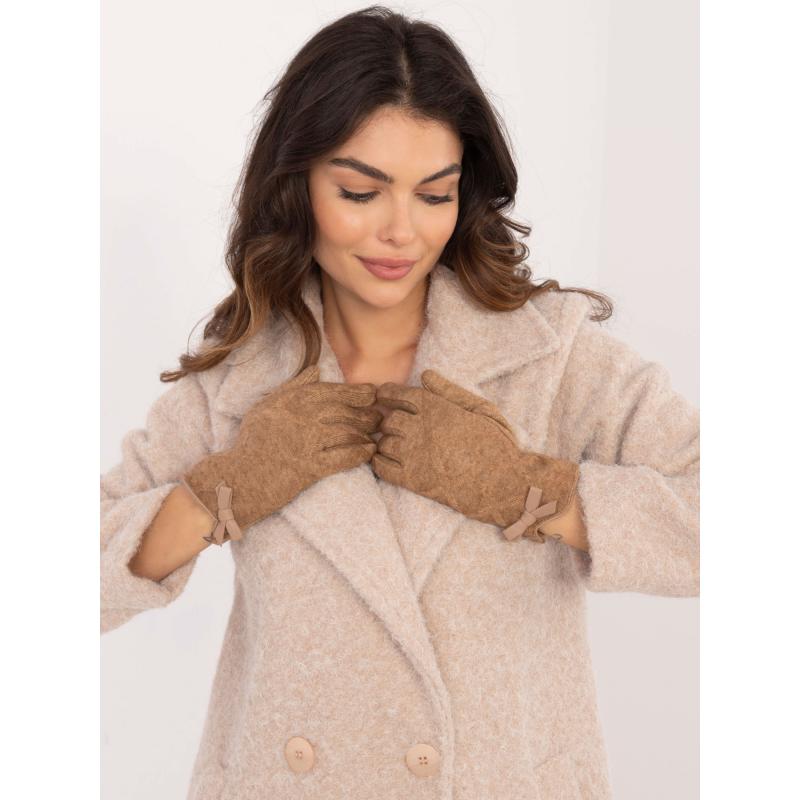 Teve női kesztyű masnival