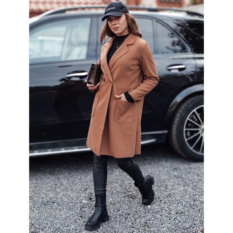 Dámský oversize kabát LINNORE dlouhý camellia