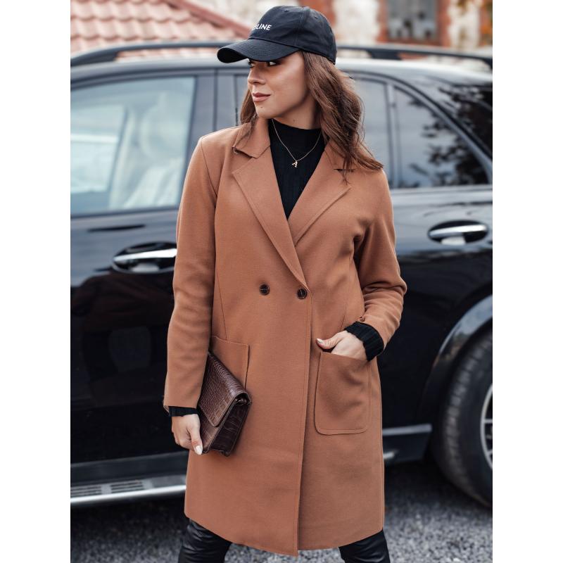 Dámský oversize kabát LINNORE dlouhý camellia