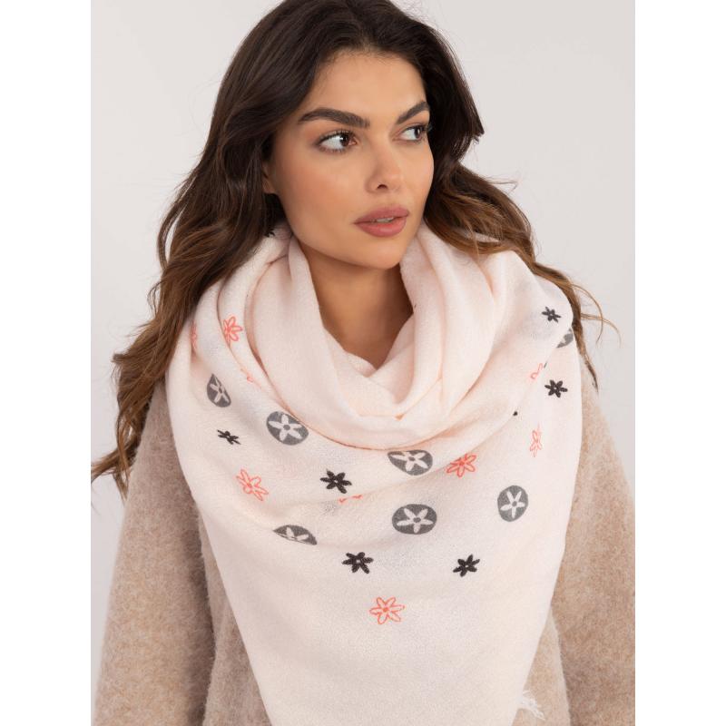 Světle růžová dámská šála s třásněmi