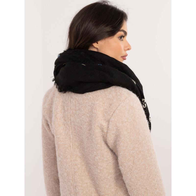 Fekete női nyomtatott sál