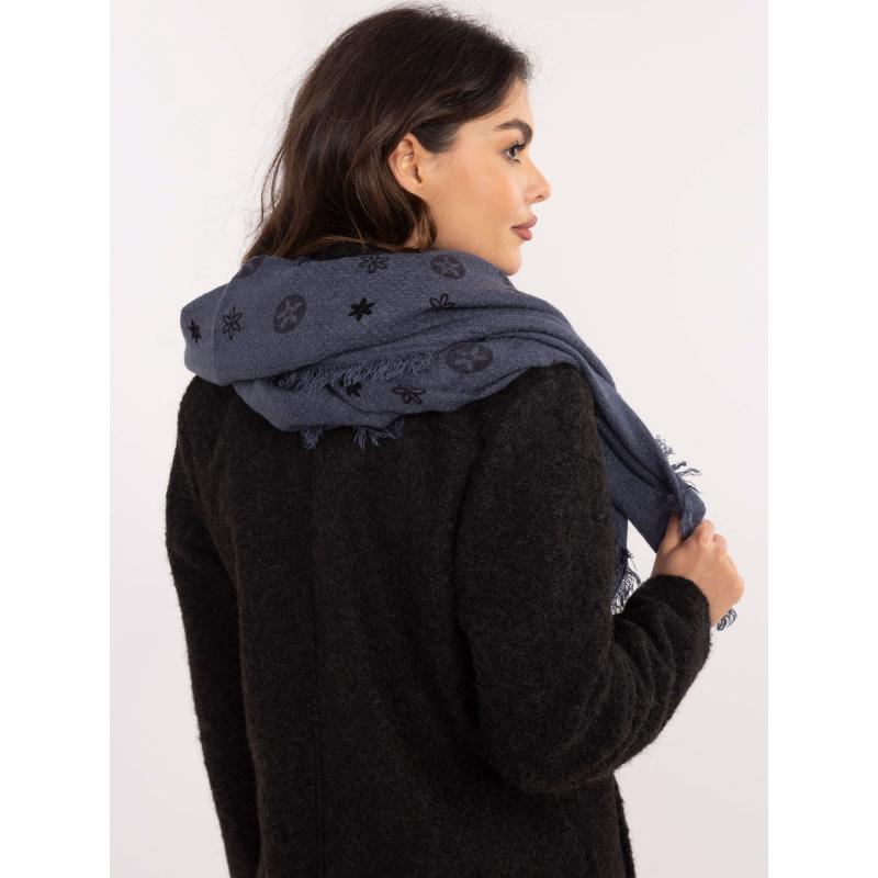 Námořnicky modrá dámská šála s potiskem