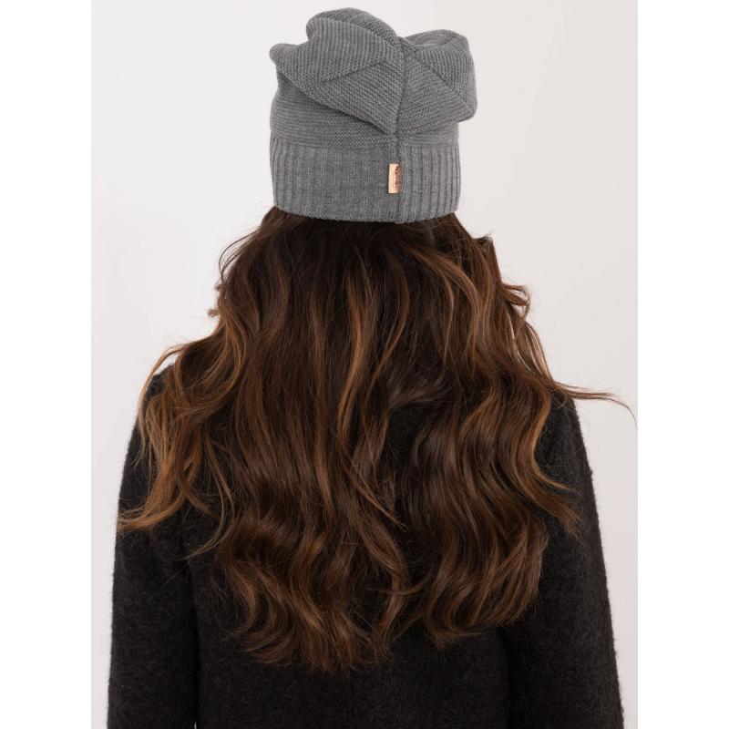 Sötétszürke téli sapka szegéllyel RUE PARIS