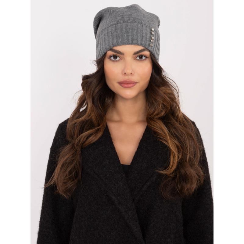 Sötétszürke téli sapka szegéllyel RUE PARIS