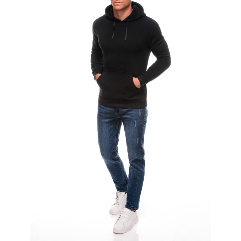Pánská mikina s kapucí B1691 - černá