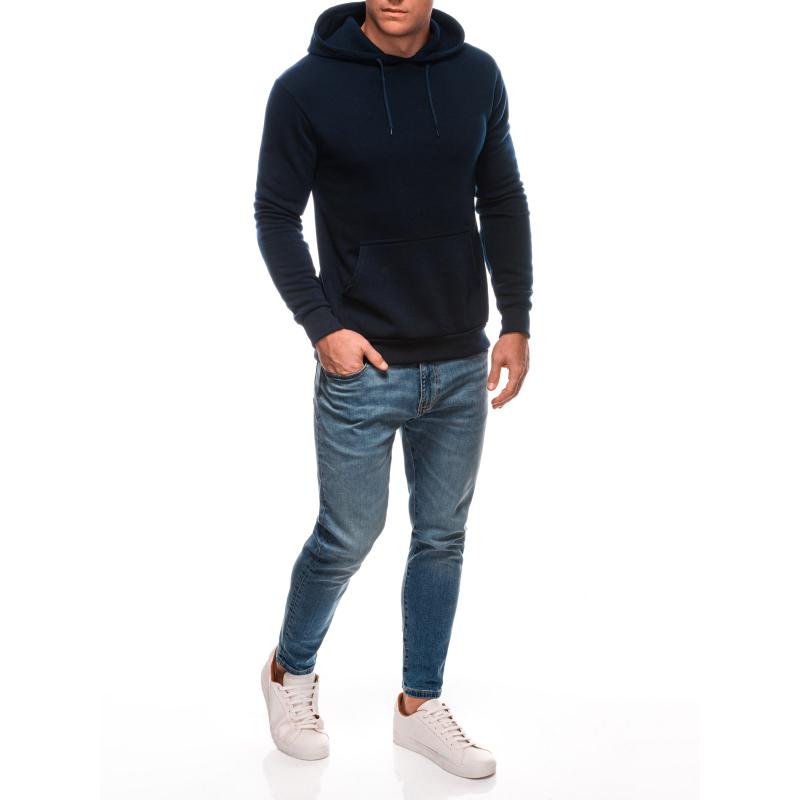 Pánská mikina s kapucí B1691 - tmavě modrá