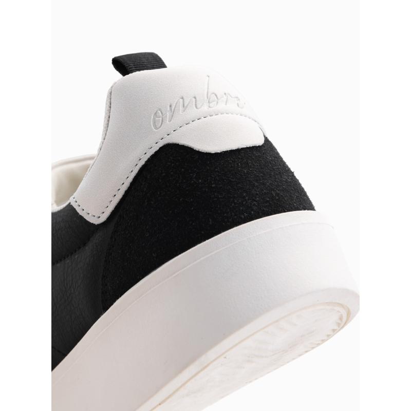 Pánské oldschoolové tenisky na silné podrážce - černé V4 OM-FOSL-0170