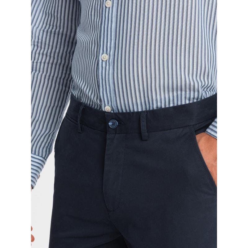 Pánské jednotné kalhoty REGULAR FIT chino - tmavě modré
