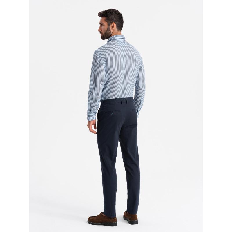 Pánské jednotné kalhoty REGULAR FIT chino - tmavě modré