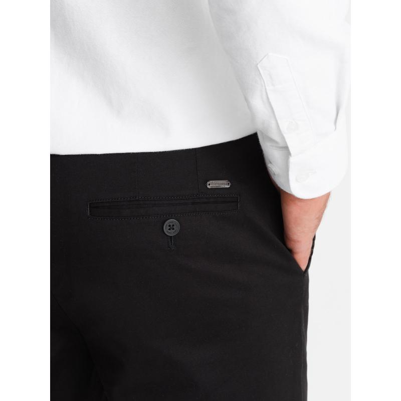 Férfi REGULAR FIT chino nadrág - fekete V5