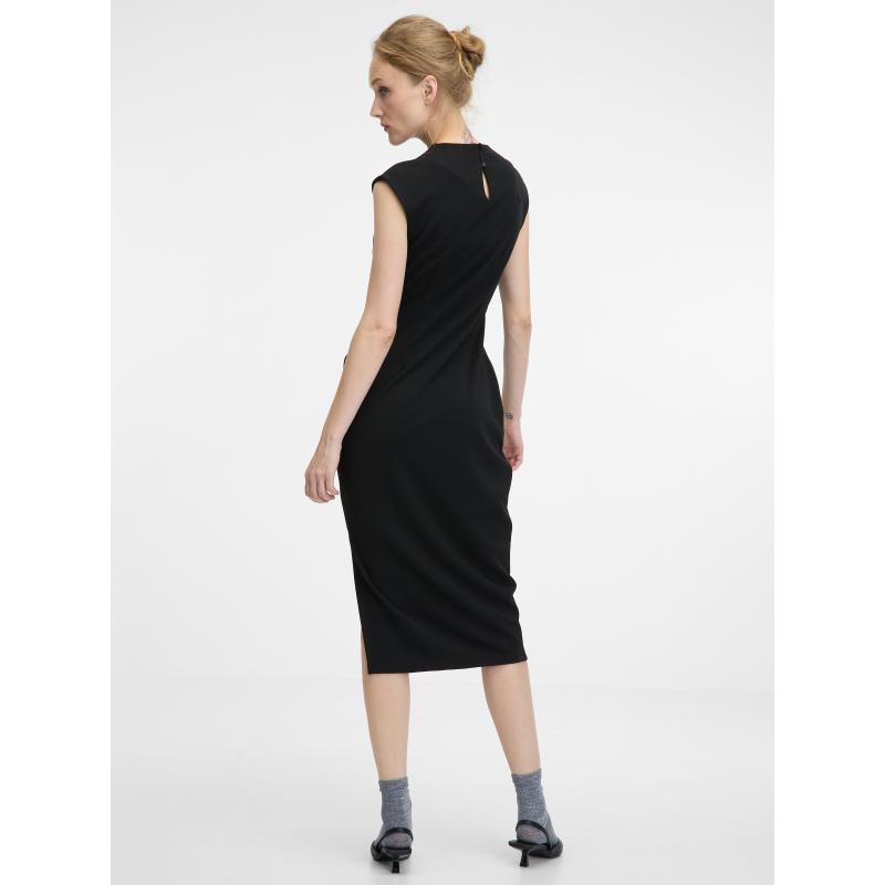 Fekete női midi ruha