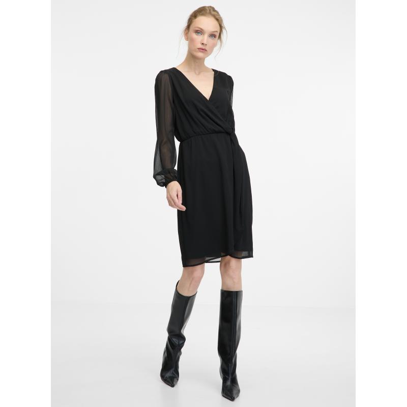 Fekete női térdig érő ruha